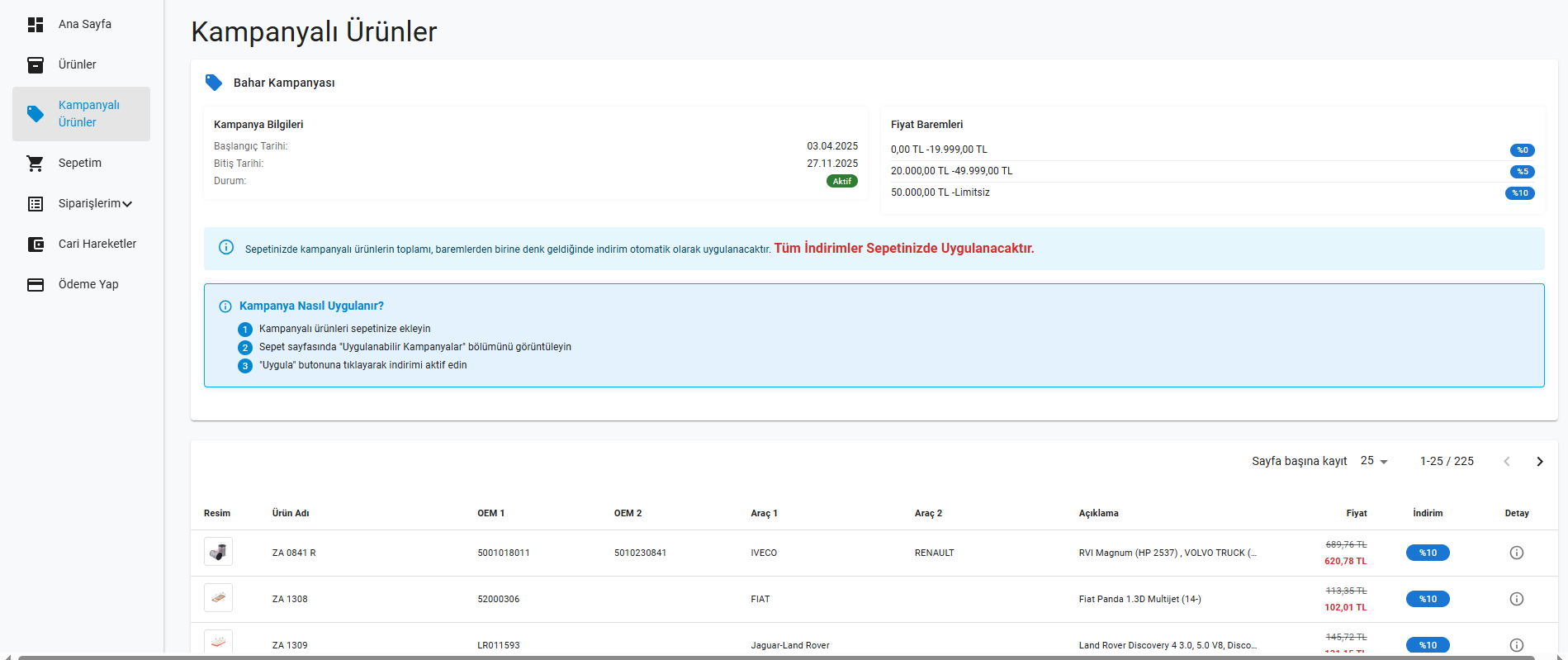 Kampanyalı Ürünler